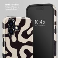 Selencia Coque arrière Vivid avec MagSafe Apple iPhone 16 - Art Wave Black