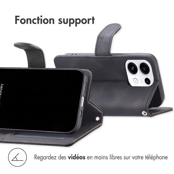 imoshion Etui de télephone portefeuille avec cordon Oppo Reno 16 F - Noir