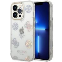 Guess Coque Peony Glitter Apple iPhone 14 Pro - Blanc