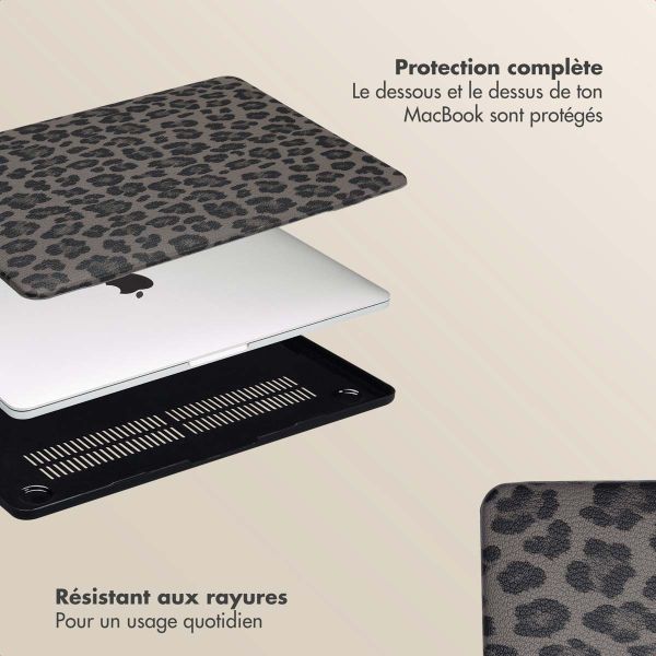 Selencia Coque Laptop Sabi imprimé panthère Apple MacBook Pro 14 pouces (2021 / 2023 M3 chip / 2024 M4 chip / 2025 M5 chip) - Midnight Black