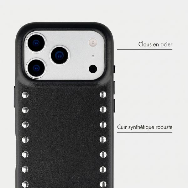 Selencia Coque arrière Studs avec MagSafe Apple iPhone 17 Pro - Velvet Black