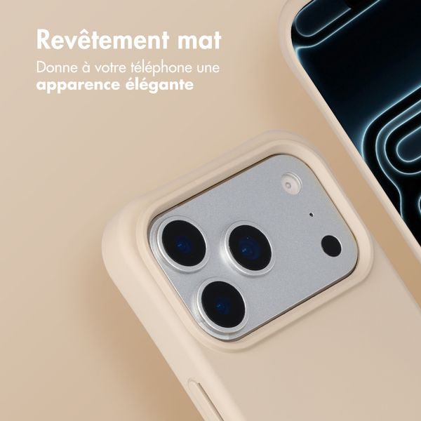 imoshion Coque arrière Color avec cordon amovible et MagSafe Apple iPhone 17 Pro - Nude