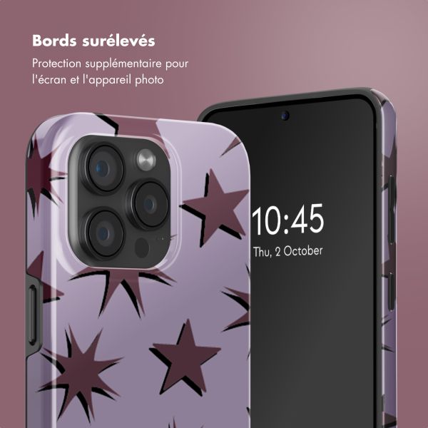 Selencia Coque arrière Vivid avec MagSafe Apple iPhone 15 Pro - Stars Plum Lilac
