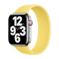 Apple Bracelet Boucle unique en Silicone Apple Watch | 38/40/41/42 mm - Taille 5 - Lemon Zest