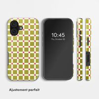 Selencia Coque arrière Vivid avec MagSafe Apple iPhone 17 - Check This Olive