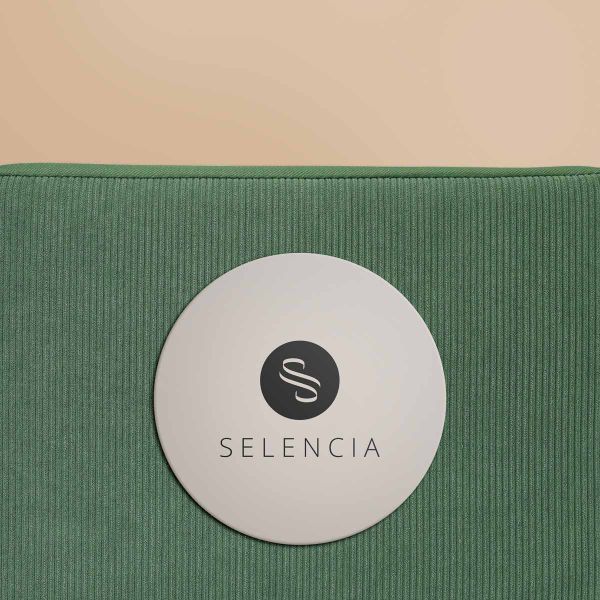 Selencia Pochette ordinateur Corduroy 13-14 pouces - Sage Green
