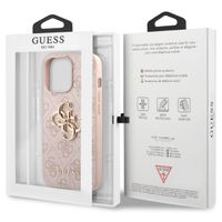 Guess Coque 4G Metal Logo Backcover Apple iPhone 13 Pro - Rose & Or