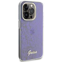 Guess Coque arrière Faceted Mirror Apple iPhone 15 Pro - Bleu