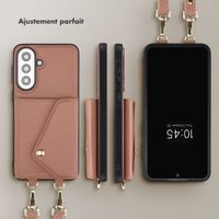 Selencia Coque de télephone Sera avec cordon et porte-cartes enveloppe Samsung Galaxy A57 (5G) - Old Pink