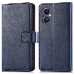 imoshion Étui de télephone portefeuille de luxe Oppo Reno8 Lite - Bleu foncé