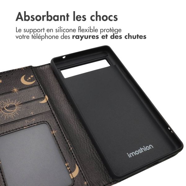 imoshion Étui de télephone portefeuille Design Google Pixel 6a - Sky Black