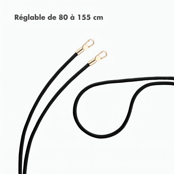 Selencia Cordon universel pour téléphone avec 2 crochets - réglable - Noir