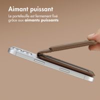 Accezz Portefeuille en cuir avec support - Compatible avec MagSafe et Qi2 - Coffee Brown