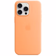 Apple Coque en silicone MagSafe Apple iPhone 15 Pro Max - Orange Sorbet