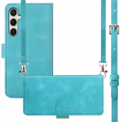 imoshion Etui de télephone portefeuille avec cordon Samsung Galaxy S25 / S24 - Turquoise