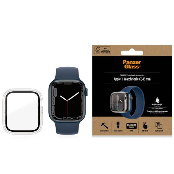 PanzerGlass Coque Full Body Apple Watch 7 / 8 / 9 - 45 mm - Transparent