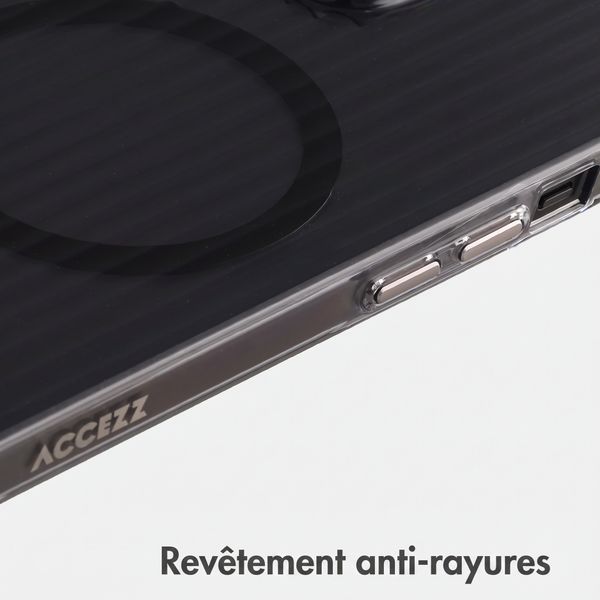Accezz Coque arrière Lite avec MagSafe | Fluted | Apple iPhone 15 - Noir