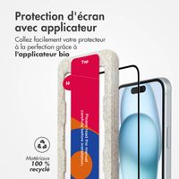 Accezz Protecteur d'écran intégral triple résistance avec applicateur Apple iPhone 14 Pro Max / 15 Plus / 16 Plus - Transparent