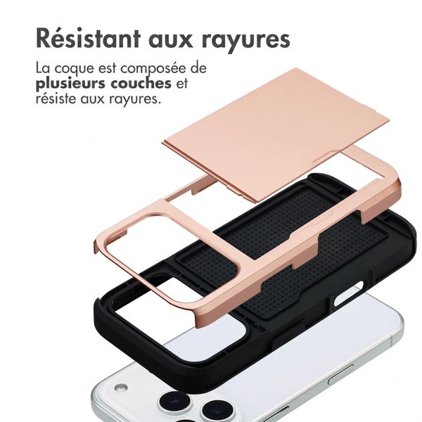 imoshion Coque arrière avec porte-cartes Apple iPhone 18 Pro / 17 Pro - Rose Gold