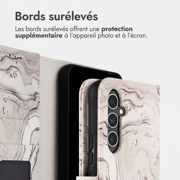 imoshion Étui de télephone portefeuille Design Samsung Galaxy A54 (5G) - Sandy Marble
