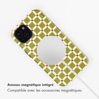Selencia Coque arrière Vivid avec MagSafe Apple iPhone 15 - Check This Olive