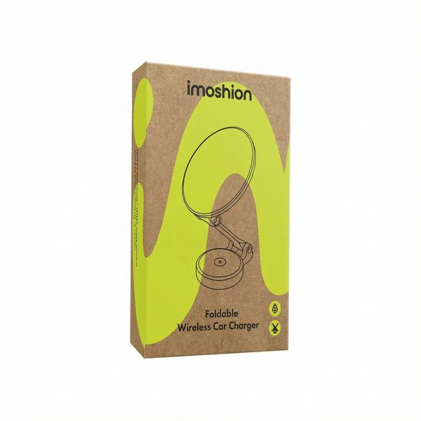 imoshion Support de téléphone pour voiture avec MagSafe - Chargeur sans fil - Tableau de bord - Noir