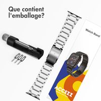 Accezz Bracelet en acier Titane mat Apple Watch | 38/40/41/42 mm - Argent