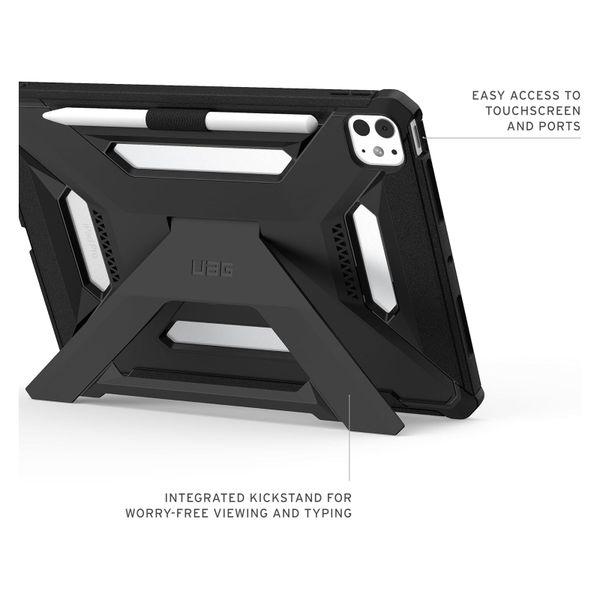 UAG Coque arrière Scout Plus avec support Scout Apple iPad Pro 11 (2025) M5 / (2024) M4 - Black