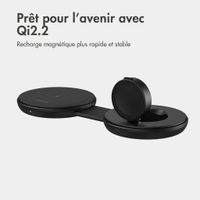 imoshion Chargeur de voyage sans fil 2-en-1 25 W - Smartphone / Écouteurs / Samsung Watch - Qi2.2 - Noir