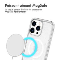 imoshion Coque Pailletée avec MagSafe Apple iPhone 15 Pro Max - Paillettes Transparent