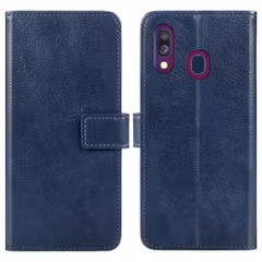 imoshion Étui de télephone portefeuille de luxe Samsung Galaxy A40 - Bleu foncé