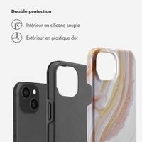 Selencia Coque arrière Vivid Apple iPhone 15 - Chic Marble Gold