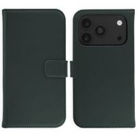 Selencia Étui portefeuille en cuir véritable Apple iPhone 18 Pro / 17 Pro - Vert