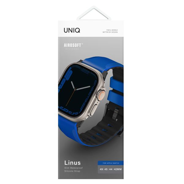 Uniq Bracelet Linus AiroSoft™ en silicone Apple Watch | 44/45/46/49 mm - Racing Blue