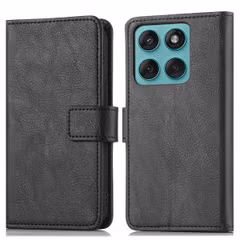 imoshion Étui de télephone portefeuille de luxe Motorola Edge 60 Pro - Noir
