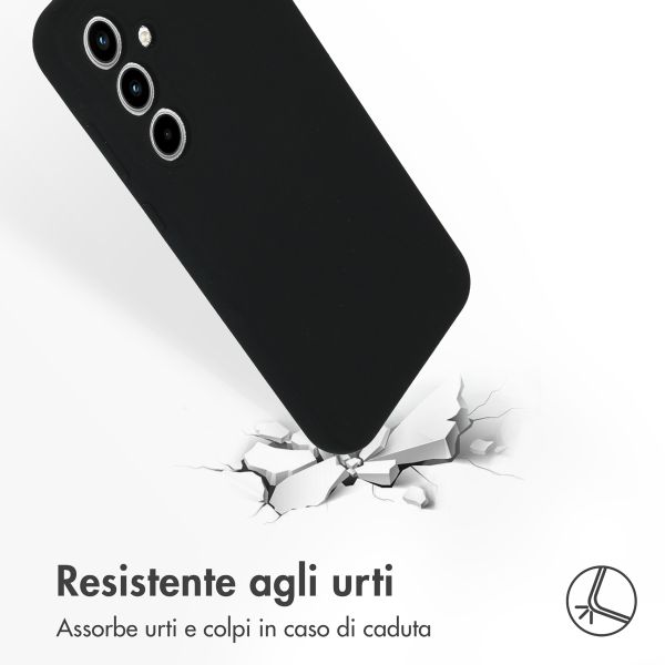 Accezz Coque Liquid Silicone Samsung Galaxy A35 - Noir