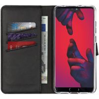 Selencia Étui portefeuille en cuir véritable Huawei P20 Pro - Noir