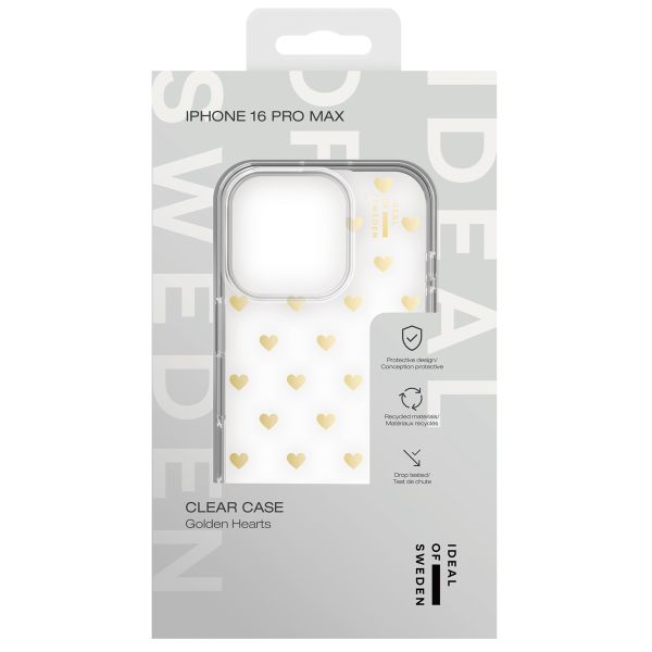 iDeal of Sweden Coque Clear MagSafe Apple iPhone 16 Pro Max - Golden Hearts