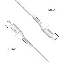 Accezz Câble USB-C vers USB-C - 2 mètres - Blanc