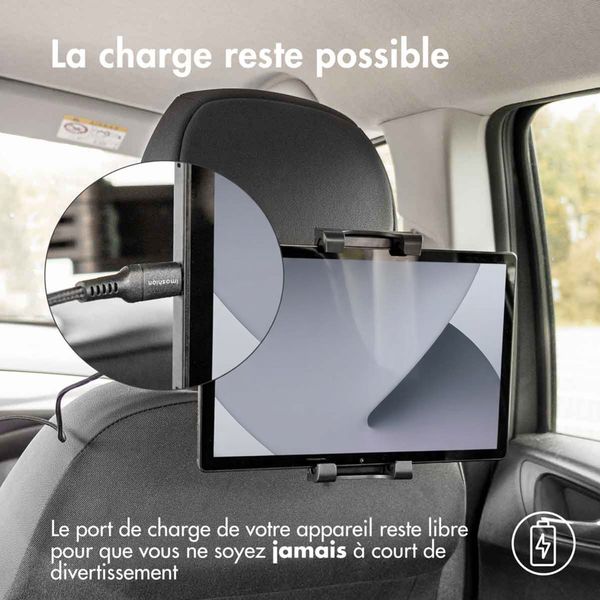 imoshion Appuie-tête Support pour tablette de voiture avec bras réglable - Noir