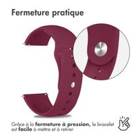 imoshion Bracelet sport en silicone  - Connexion universelle 18 mm - Bordeaux