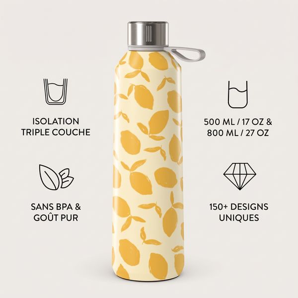 Burga Water Bottle - 500 ml - Lemon Tart