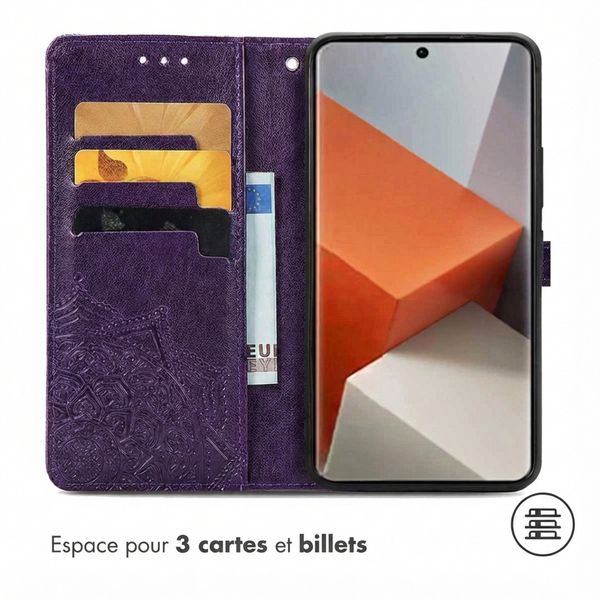 imoshion Etui de télephone Mandala Xiaomi Redmi Note 13 Pro Plus (5G) - Violet