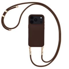 Selencia Cordon universel pour téléphone avec 2 crochets - réglable - Choco Brown