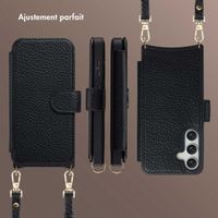 Selencia Étui Riva avec MagSafe et cordon de téléphone Samsung Galaxy S25 / S24 - Noir