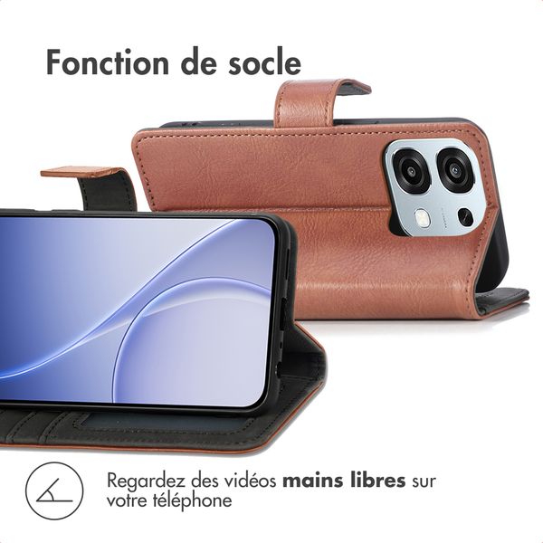imoshion Étui de télephone portefeuille de luxe Oppo A6 Pro (5G) - Marron