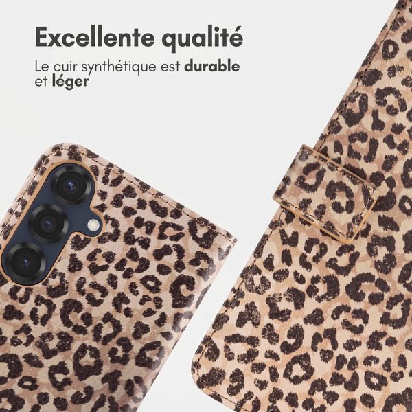 imoshion Étui de télephone portefeuille Design Samsung Galaxy S25 - Leopard Mood