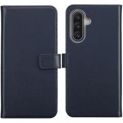Selencia Étui portefeuille en cuir véritable Samsung Galaxy A17 (5G) / (4G) - Bleu