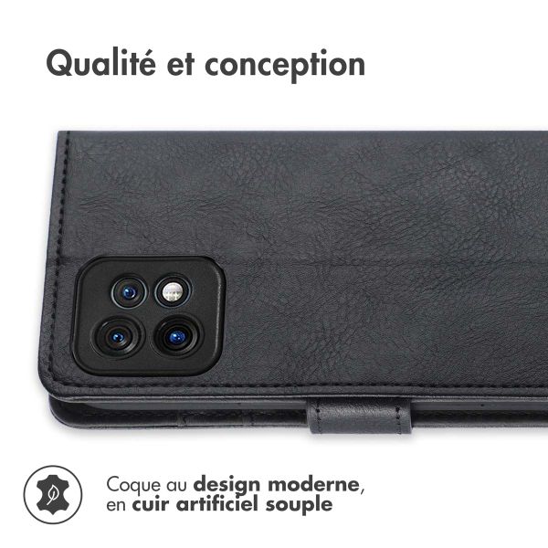 imoshion Étui de télephone portefeuille de luxe Motorola Edge 40 Pro - Noir