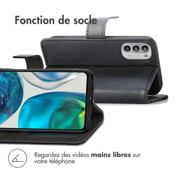 imoshion Étui de télephone portefeuille de luxe Motorola Moto G53 - Noir